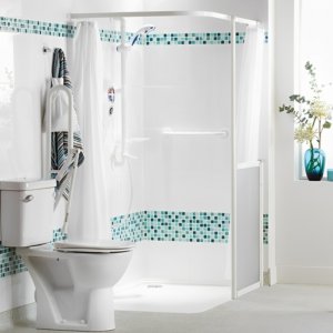 AKW Heavy Duty Shower Curtain - 2400 x 2000mm (24083) - main image 1