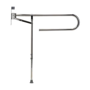 Croydex 850mm Fold Away Hand Rail With Drop Down Leg - Stainless Steel (AP502941) - main image 1
