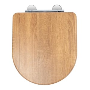 Croydex Levico Flexi-Fix Wood Toilet Seat - Oak Effect (WL610286H) - main image 1