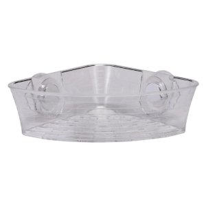 Croydex Press 'N' Lock Corner Basket - Clear (PA120832) - main image 1