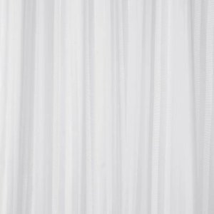 Croydex Woven Stripe Shower Curtain - White (AF286122) - main image 1