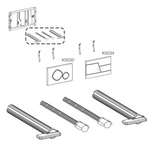 Fixation set for ZONE MODE TREND ISO push plate brackets used with Slimline/1180mm or newer 820/980 (ABSP-20-0116) - main image 1