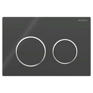 Geberit Kappa21 Dual Flush Plate - Black/Gloss Chrome (115.240.KM.1) - main image 1