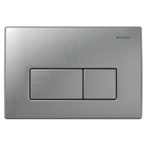 Geberit Kappa50 Dual Flush Plate - Brushed Stainless Steel (115.258.00.1) - main image 1