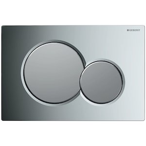 Geberit Sigma01 dual flush plate - brushed/matt chrome (115.770.KA.5) - main image 1