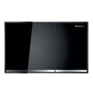 Geberit Sigma60 dual flush plate - glass/black (115.640.SJ.1) - main image 1