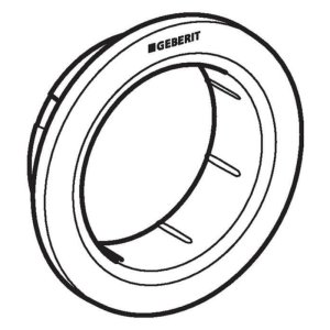 Geberit Type 01 Furniture Actuator Collar - Matt Chrome (242.962.46.1) - main image 1