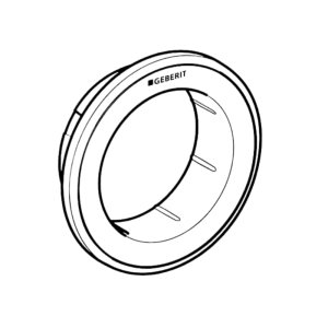 Geberit Type 10 Furniture Actuator Collar - Black/Chrome (242.964.KM.1) - main image 1