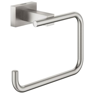 Grohe Essentials Cube Toilet Roll Holder - Supersteel (40507DC1) - main image 1