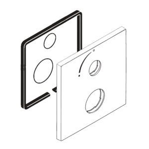 Hansgrohe cover plate escutcheon square - chrome (97925000) - main image 1