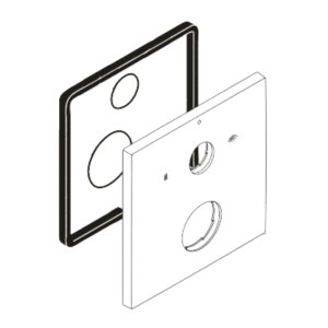 Hansgrohe cover plate escutcheon square - chrome (97926000) - main image 1