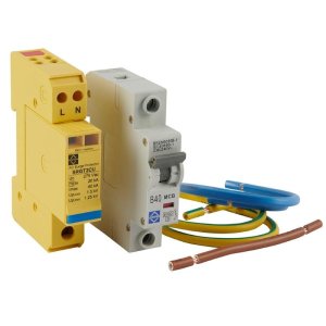 Lewden 40kA 1 Module Single Pole And Neutral Type 2+3 Surge Surge Protector Kit (SRG1VCU-KIT) - main image 1