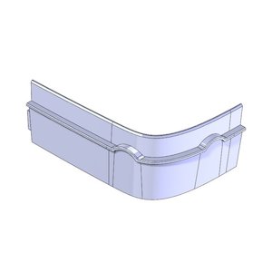 Triton T80Z Thermostatic bottom left trim plate - white (7054192) - main image 1