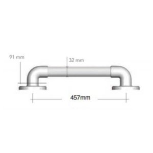 AKW Heavy Duty White Grab Rail - 450mm (01910WH) - main image 2