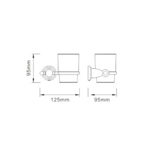 Bristan 1901 Tumbler & Holder - Gold (N2 HOLD G) - main image 2
