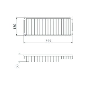 Bristan Medium Wall Fixed Wire Basket - Chrome (COMP BASK02 C) - main image 2