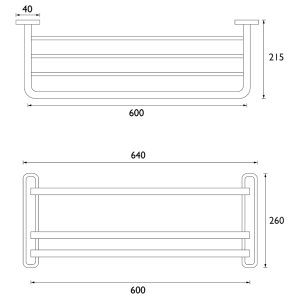 Bristan Tier Towel Shelf - Chrome (COMP TIERS C) - main image 2