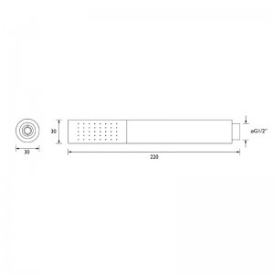 Bristan single mode shower head - chrome (HAND106 C) - main image 2