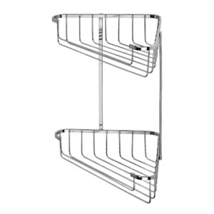 Croydex Large Two Tier Corner Basket - Chrome (QM263841) - main image 2