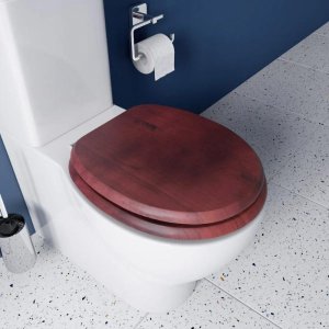 Croydex Solid Wood Toilet Seat - Mahogony (WL515241) - main image 2