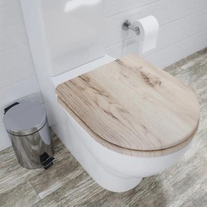 Croydex Varese Flexi-Fix Wood Toilet Seat - Grey Oak Effect (WL610131H) - main image 2