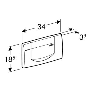 Geberit 200F Stop-And-Go Flush Plate - White (115.222.11.1) - main image 2