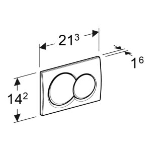 Geberit Alpha01 Dual Flush Plate - Round - Gloss White (115.035.11.1) - main image 2