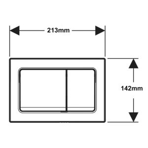Geberit Alpha01 Dual Flush Plate - Square - Gloss Chrome (115.055.21.1) - main image 2