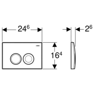 Geberit Delta21 Dual Flush Plate - Gloss Chrome (115.125.21.5) - main image 2