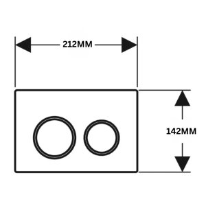Geberit Kappa21 Dual Flush Plate - Black/Gloss Chrome (115.240.KM.1) - main image 2