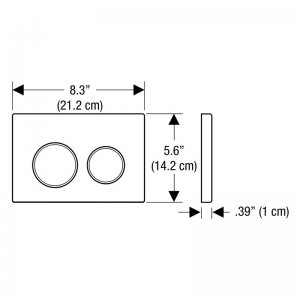 Geberit Omega20 Dual Flush Plate - Gloss/Matt Chrome (115.085.KH.1) - main image 2