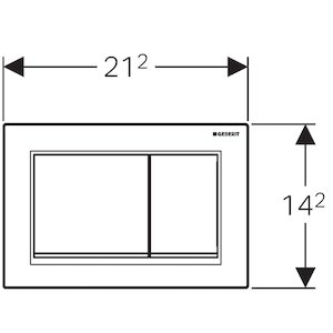Geberit Omega30 Dual Flush Plate - Gloss/Matt Chrome (115.080.KH.1) - main image 2