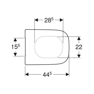 Geberit Selnova Square Toilet Seat - White (501.556.01.1) - main image 2