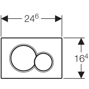 Geberit Sigma01 dual flush plate - alpine white (115.770.11.5) - main image 2