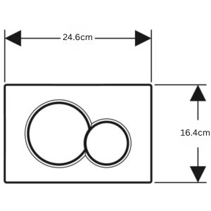 Geberit Sigma01 Dual Flush Plate - Matt Chrome (115.770.JQ.5) - main image 2