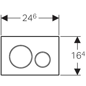 Geberit Sigma20 Dual Flush Plate - Brushed/Matt Chrome (115.882.KH.1) - main image 2
