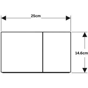 Geberit Sigma70 Dual Flush Plate - Square - Brushed Stainless Steel (115.622.FW.1) - main image 2