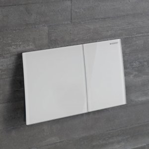 Geberit Sigma70 Flush Plate - White Glass (242.813.SI.1) - main image 2