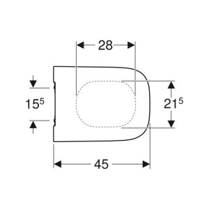 Geberit Smyle Square Toilet Seat - Sandwich shape - White (500.240.01.1) - main image 2