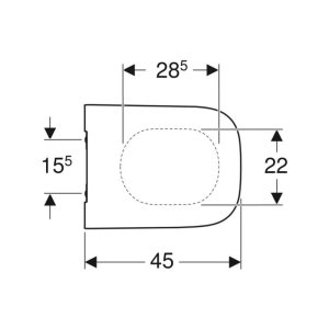 Geberit Smyle Square Toilet Seat - White (500.687.01.1) - main image 2