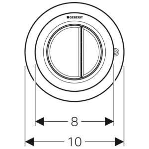 Geberit Type 01 Pneumatic Dual Flush Button - White (116.050.11.1) - main image 2