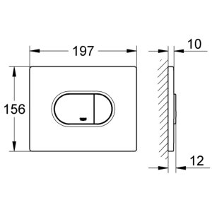 Grohe Arena Cosmopolitan Wall Plate - Matt Chrome (38858P00) - main image 2