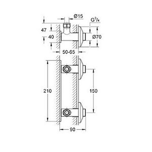 Grohe bar valve wall mounting bracket (18153000) - main image 2