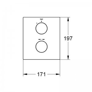 Grohe Grotherm escutcheon - single outlet - chrome (47829000) - main image 2