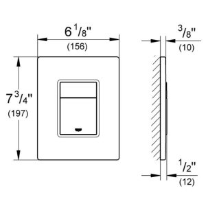 Grohe Skate Cosmopolitan Dual Flush Plate - Brushed Nickel (38732EN0) - main image 2