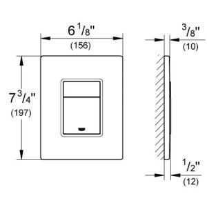 Grohe Skate Cosmopolitan Dual Flush Plate - Brushed Warm Sunset (38732DL0) - main image 2