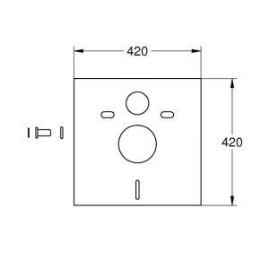 Grohe Toilet Noise Protection Set - Chrome (37131000) - main image 2