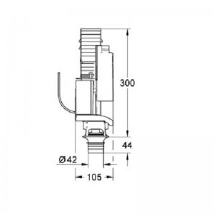 Grohe AV1 Dual Flush Valve - 300mm Tall (38736000) - main image 2