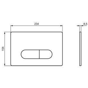 Ideal Standard Oleas M1 Dual Flush Plate - Chrome (R0115AA) - main image 2