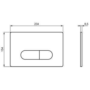 Ideal Standard Oleas M1 Dual Flush Plate - Matt Chrome (R0115JG) - main image 2